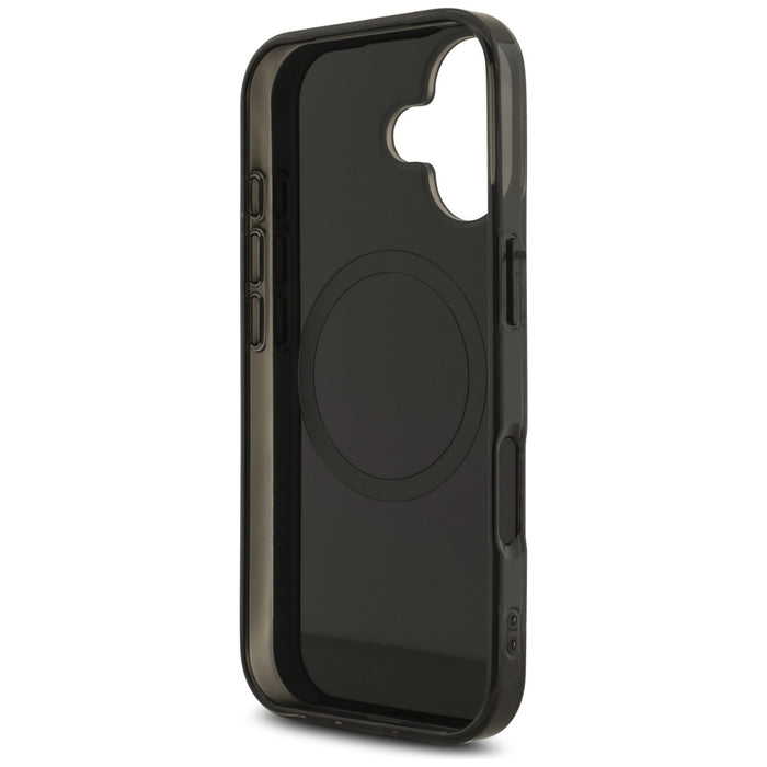 AMG Double Layer Transparent Rhombs MagSafe Case for iPhone 17 - Black and Red