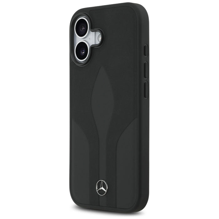 Mercedes Leather The Move MagSafe case for iPhone 17 - black