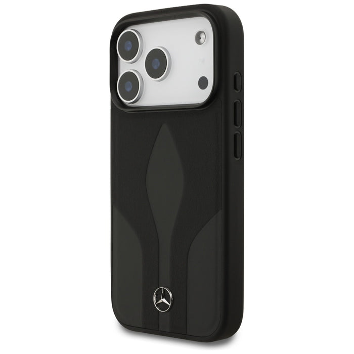 Mercedes Leather The Move MagSafe Case for iPhone 17 Pro - Black