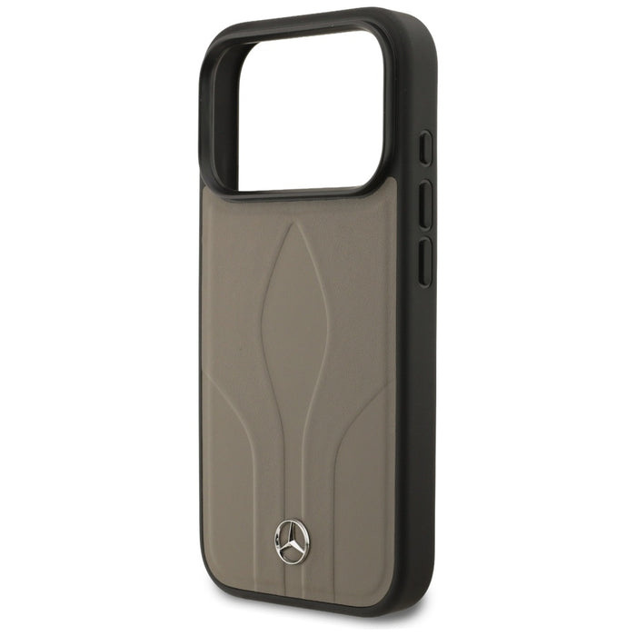 Mercedes Leather The Move MagSafe Case for iPhone 17 Pro - Beige