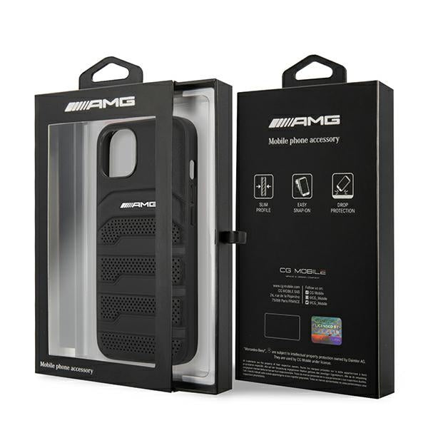 Mercedes AMG Debossed Lines Case for iPhone 13 / 14 / 15 - Black