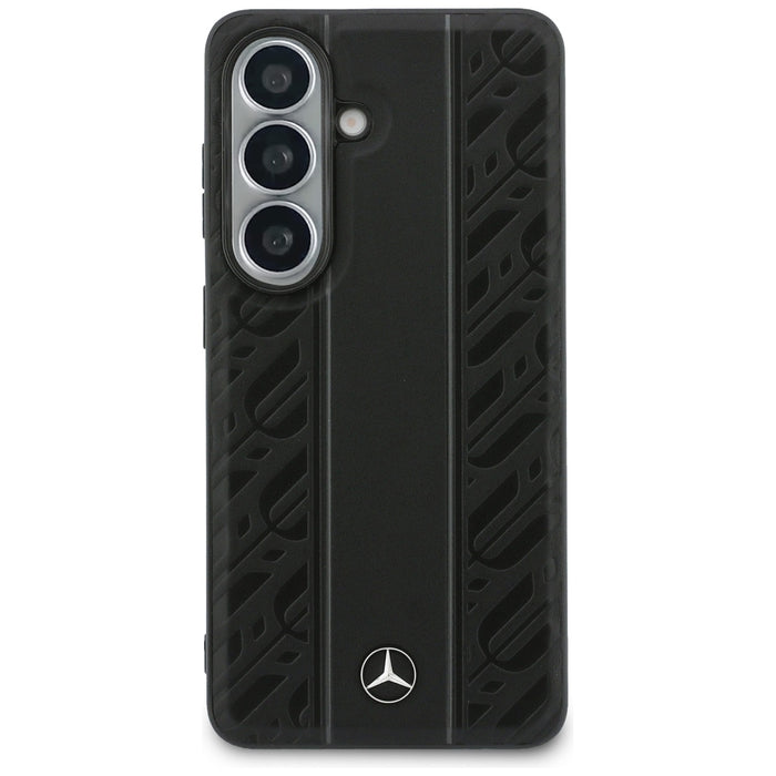Mercedes Laurel Leaves Vertical Stripes MagSafe Case for Samsung Galaxy S26 - Black