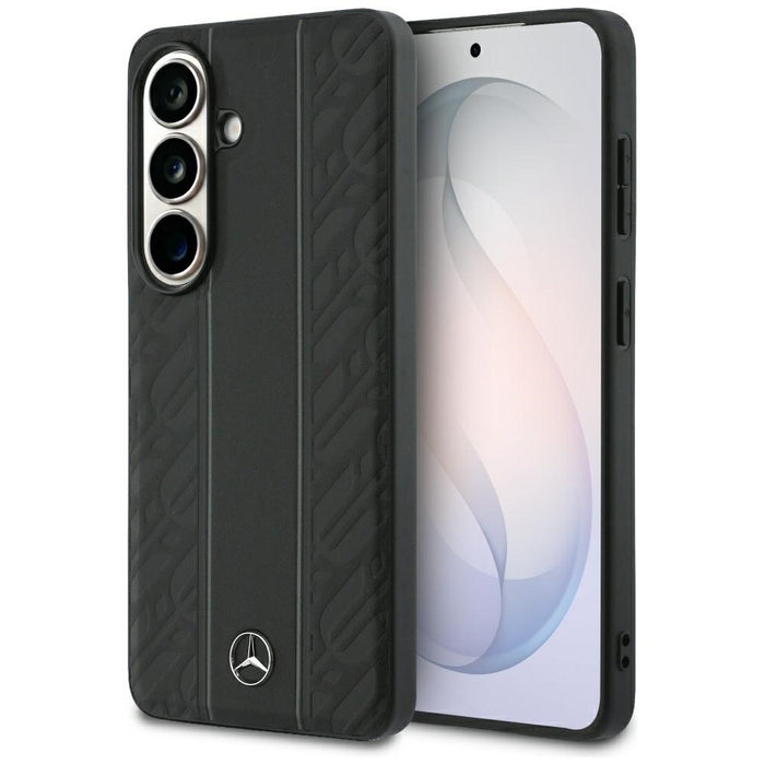 Mercedes Laurel Leaves Vertical Stripes MagSafe Case for Samsung Galaxy S26 - Black