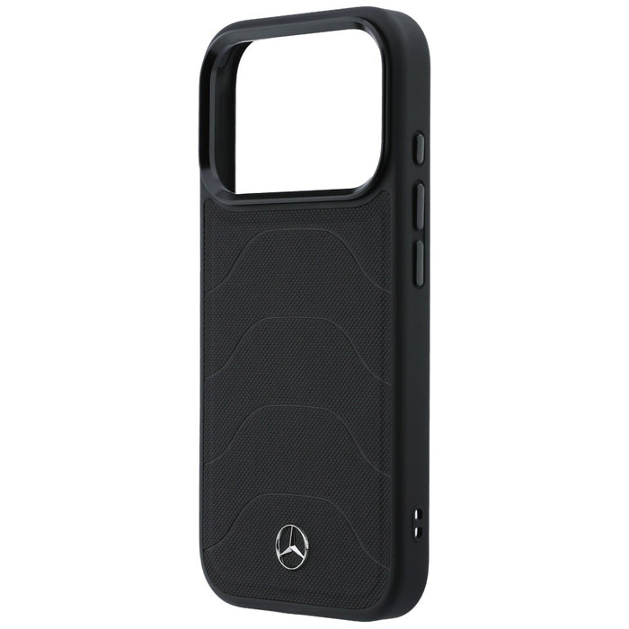 Mercedes Leather Mesh with Bow Line MagSafe Case for iPhone 17 Pro - Black