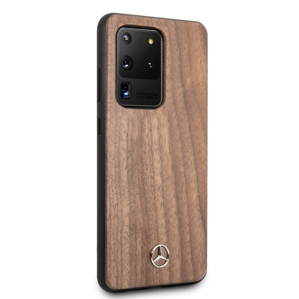Mercedes Wood Line Walnut Case for Samsung Galaxy S20 Ultra - Brown