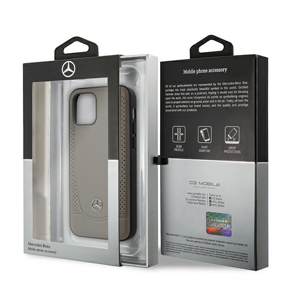 Mercedes Urban Line Case for iPhone 12 mini - Brown