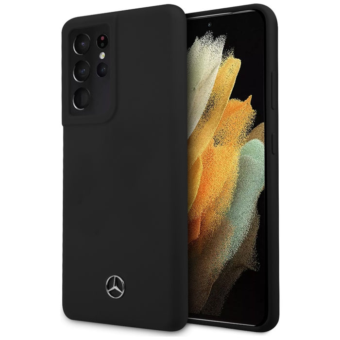 Mercedes Silicone Line Case for Samsung Galaxy S21 Ultra - Black