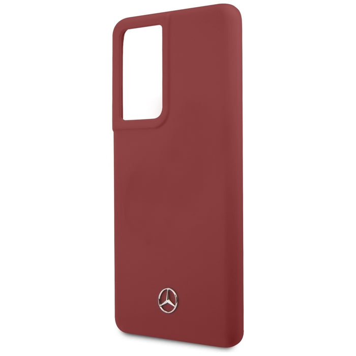 Mercedes Silicone Line Case for Samsung Galaxy S21 Ultra - Red