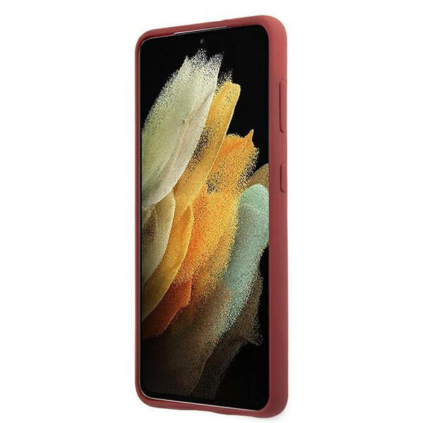 Mercedes Silicone Line Case for Samsung Galaxy S21+ - Red