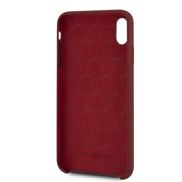 Mercedes Silicone Line Case for iPhone Xs Max - Red