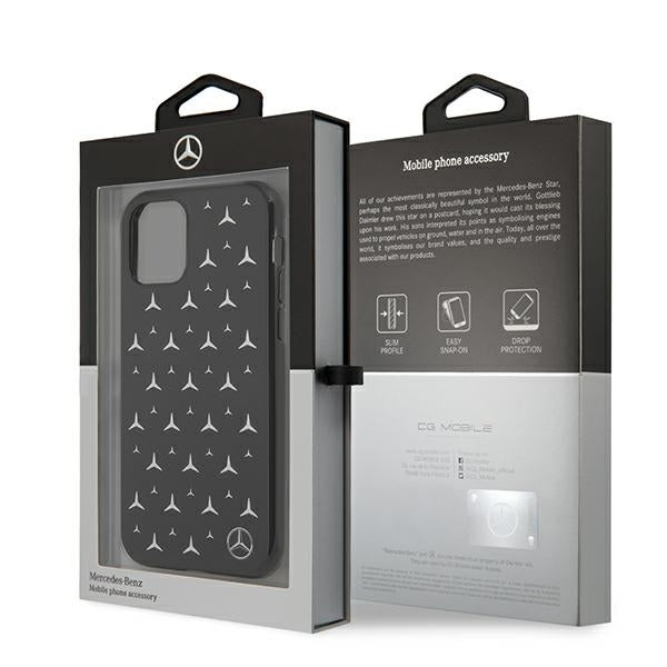 Mercedes Silver Stars Pattern Case for iPhone 11 / Xr - Black