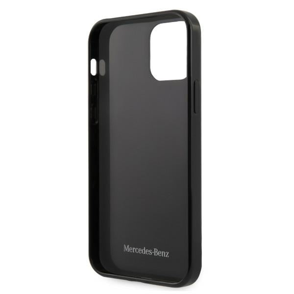 Mercedes Silver Stars Pattern Case for iPhone 12 / iPhone 12 Pro - Black