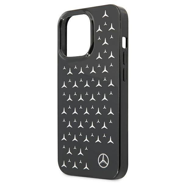Mercedes Silver Stars Pattern Case for iPhone 13 Pro / iPhone 13 - Black