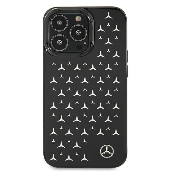 Mercedes Silver Stars Pattern Case for iPhone 13 Pro / iPhone 13 - Black