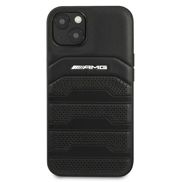 AMG Leather Debossed Lines case for iPhone 13 mini - black