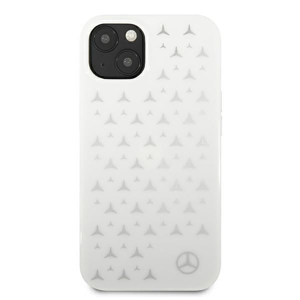 Mercedes Silver Stars Pattern Case for iPhone 13 - White