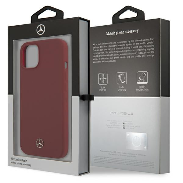 Mercedes Silicone Line Case for iPhone 13 mini - Red