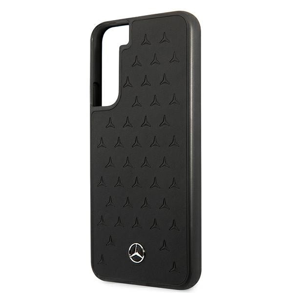 Mercedes Leather Stars Pattern Case for Samsung Galaxy S22+ - Black