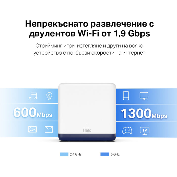 Access point Mercusys Halo H50G(3-pack) 1300 Mbps Mesh