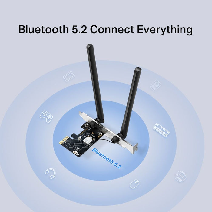 Mercusys AXE5400 Wi-Fi 6E Bluetooth 5.2 PCIe Adapter