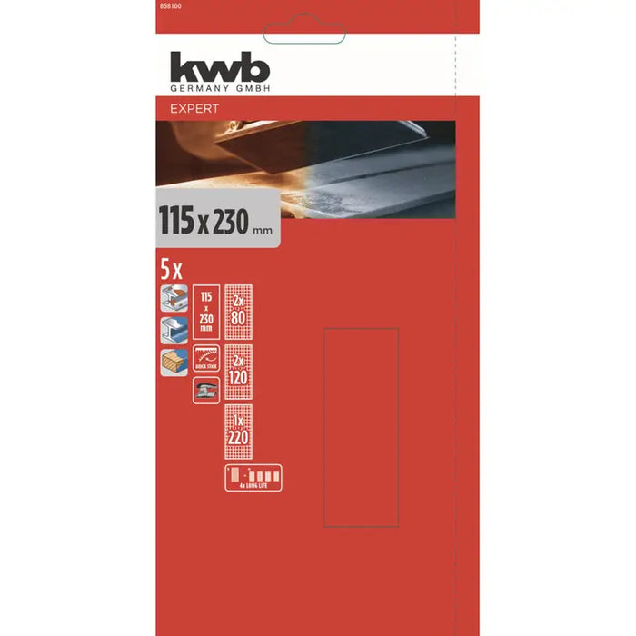 MESH PADS 5 PCS 115X230 KWB - Шкурки за машинно шлайфане<<<Консумативи за електроинструменти<<<Инструменти и