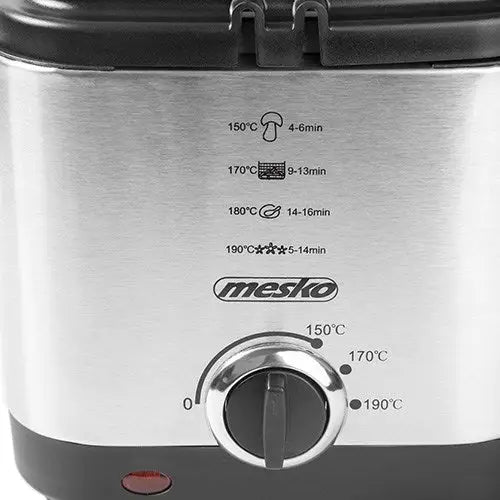 Mesko Home MS 4910 fryer Single 1.5 L Stand-alone 900 W Deep fryer Black Satin steel - FryersAGD-FRY<<<Home Appliance