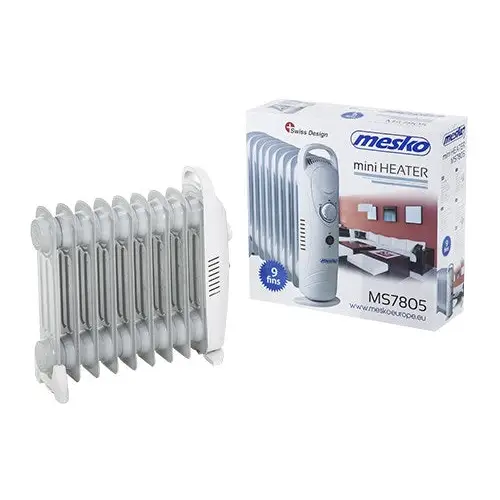 Mesko Home MS7805 Indoor White 1000 W Oil electric space heater - Oil radiatorsAGD-GRO<<<Home Appliance