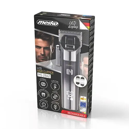 Mesko MS 2842 Hair clipper with LCD display - USB-c - Hair clippersAGD-STR<<<Home Appliance - ProductsAGD<<<ActionPL