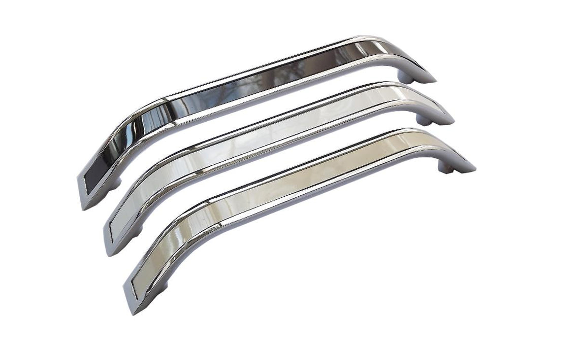 FURNITURE HANDLE 96MM CHROME WHITE VLX