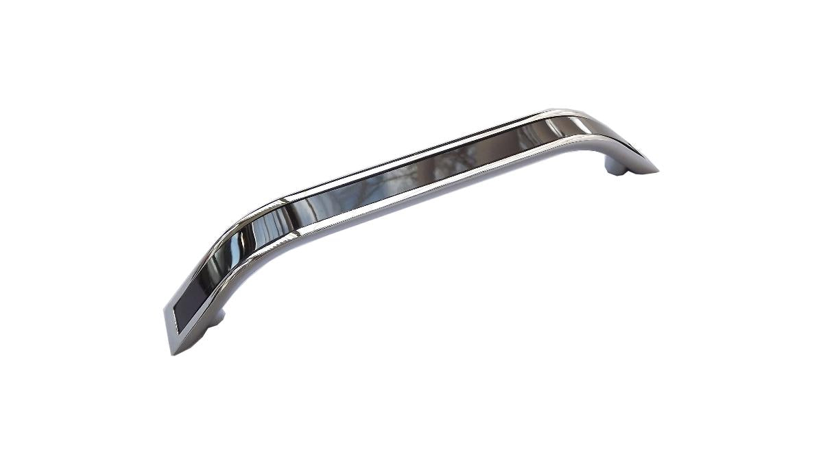 FURNITURE HANDLE 96MM CHROME BLACK VLX
