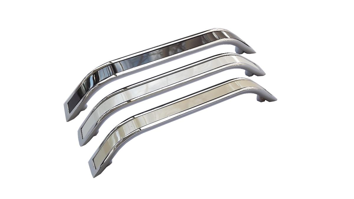 FURNITURE HANDLE 128MM CHROME BLACK VLX
