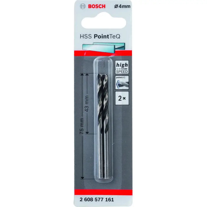 METAL DRILL BOSCH HSS PointTeQ 4x43x75 - Свредла<<<Консумативи за електроинструменти<<<Инструменти и