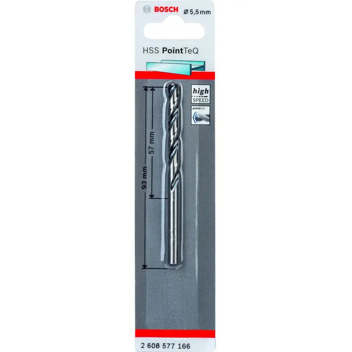 METAL DRILL BOSCH HSS PointTeQ 5.5x57x93 - Свредла<<<Консумативи за електроинструменти<<<Инструменти и