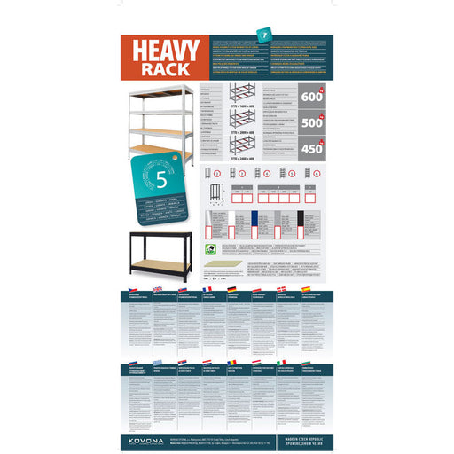 METAL RACK KOVONA HEAVY RACK 177X160X60 CM. - Стелажи<<<Стелажи<<<Мебели и