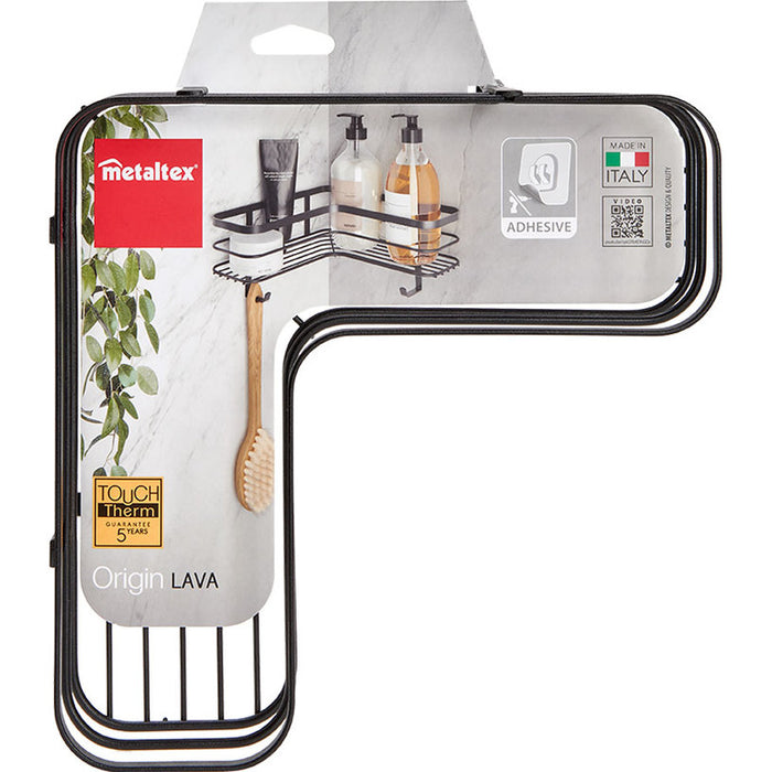 CORNER BATHROOM SHELF METALTEX U-FIX LAVA