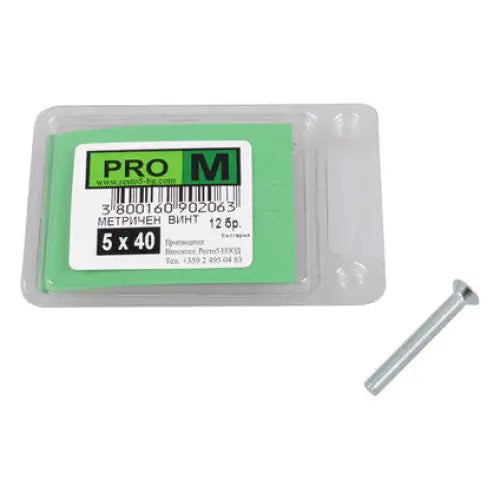 METRIC SCREW 12 PCS. PRO M 5 x 40 MM - Болтове и гайки<<<Винтове и болтови съединения<<<Инструменти и