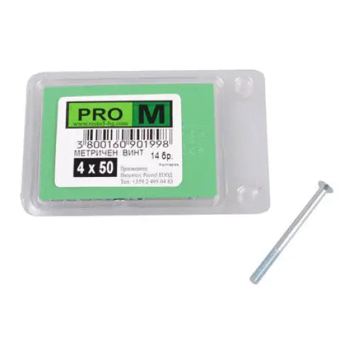 METRIC SCREW 14 PCS. PRO M 4 x 50 MM - Болтове и гайки<<<Винтове и болтови съединения<<<Инструменти и