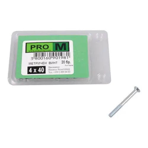 METRIC SCREW 20 PCS. PRO M 4 x 40 MM - Болтове и гайки<<<Винтове и болтови съединения<<<Инструменти и