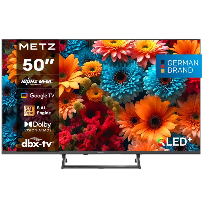 METZ TV 50’’ 50MQF7500Z UHD QLED SMART TV 120Hz 4K Google TV 126.0cm - Телевизори<<<TV Видео и