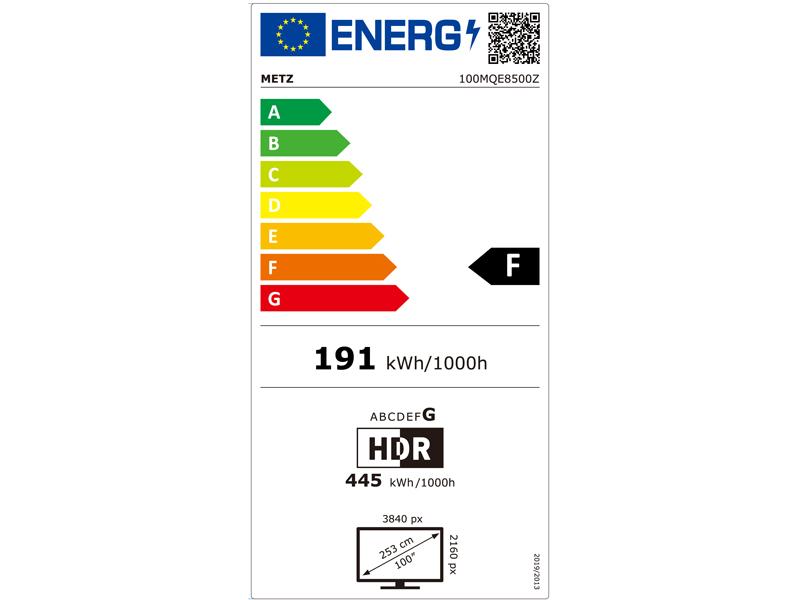 METZ TV 100" 100MQE8500Z, 4K QLED+ 120Hz, Google TV