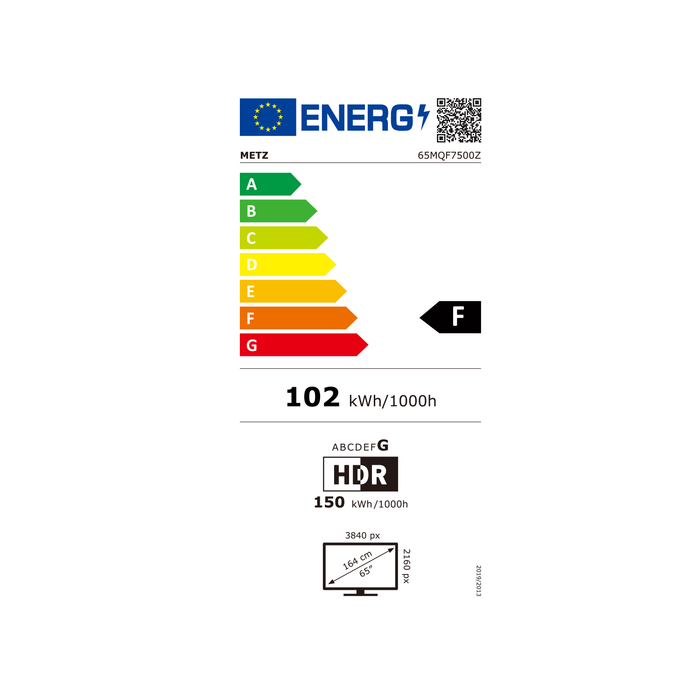 METZ TV 65" 65MQF7500Z, QLED+, 4K, Google TV, 120Hz