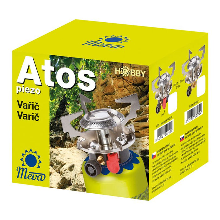 Gas tourist stove for gas cartridges with 7/16" thread ATOS 1.8kW