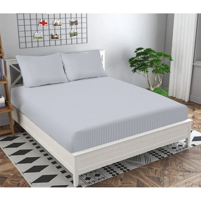 SHEET WITH ELASTIC 100X200 CM AND COVER 50X70 CM MIABELLA HOME GRAY