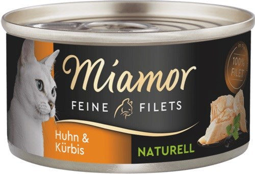 MIAMOR Feine Filets Naturell Chicken with pumpkin - wet cat food - 80g