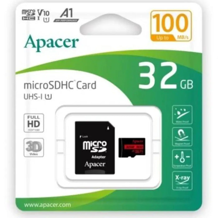 Micro SD Card Apacer AP32GMCSH10UB-R 32 GB - Компютър Мрежи и компоненти<<<Компютри| Електроника<<<BigBuy&&&Карти с