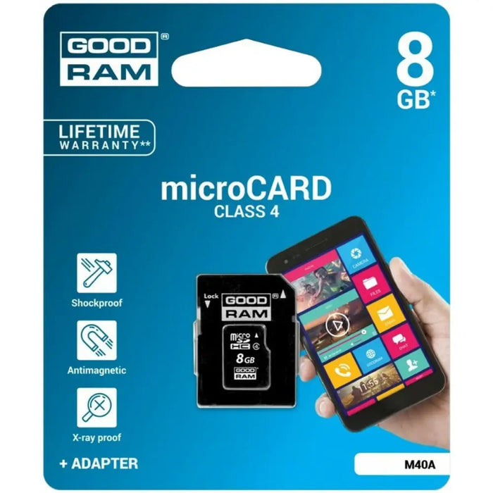 Micro SD Card GoodRam M40A 8 GB - Карти с памет<<<Компютър Мрежи и компоненти<<<Компютри|