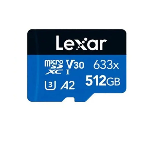 Micro SDXC 512GB 170MB/s UHS-I,A2,V30,U3,BLUE LEXAR - Карти памет<<<Устройства за съхранение на данни<<<AmperelB2B
