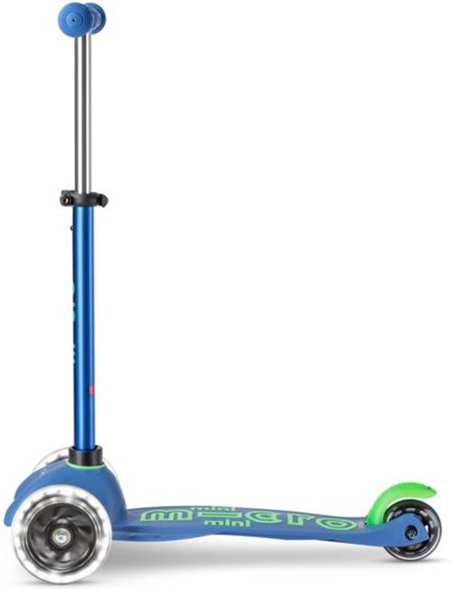 Children's scooter Micro - Mini Deluxe LED, Crystal Blue