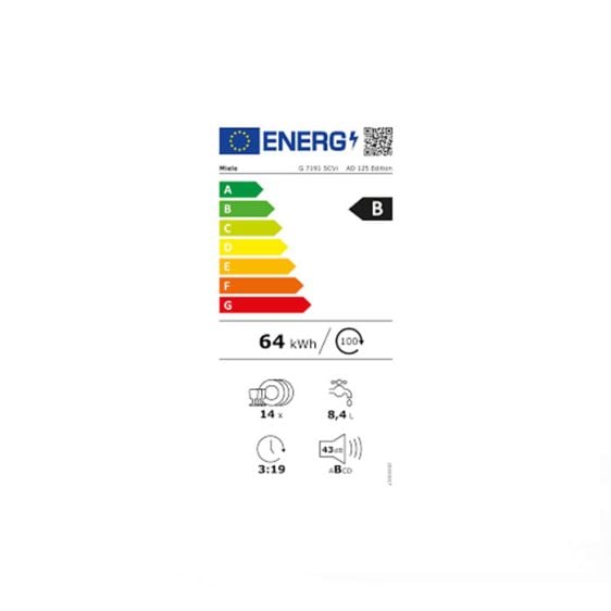 Dishwasher MIELE G 7191 SCVi AD FF 125 Edition