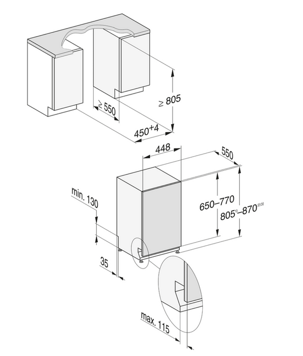 Built-in dishwasher MIELE G 5590 SCVi SL Active, 9 place settings, E